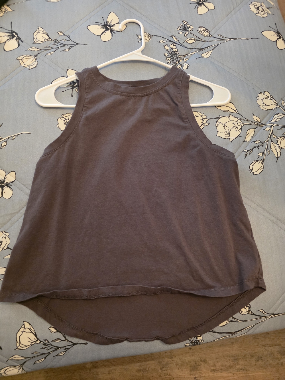 SHEIN Charcoal High-Low Tank Top